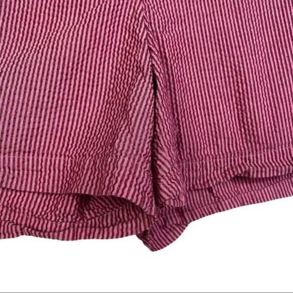 J.CREW WOMEN'S PLUS BURGUNDY/PINK STRIPED SHORTS SIZE 14-EUC - Picture 5 of 7